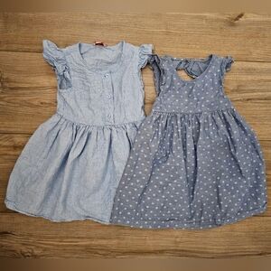 Blue Denim Kids Dresses Set | Summer Dress